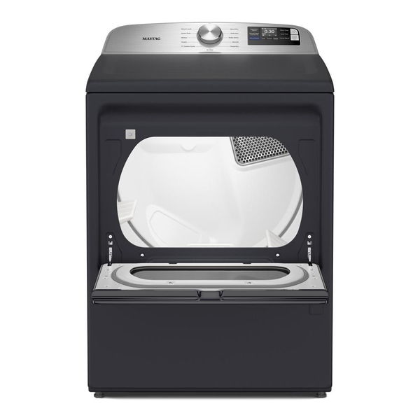 7.4 Cu. Ft. Top Load Electric Dryer With Extra Power And Advanced Moisture Sensing - Midnight Steel