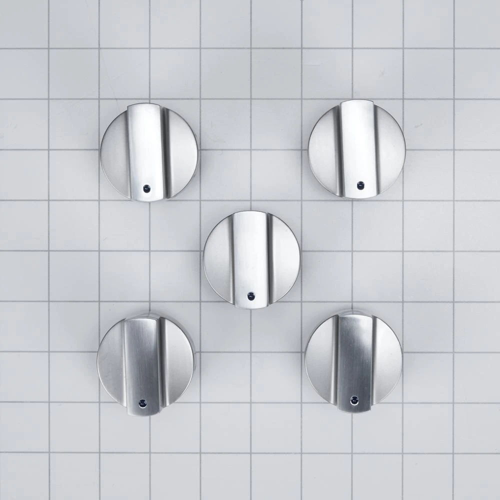 Premium Gas Cooktop Knob Kit (Set Of 5) For Various Mgc7430 And Mgc7536 Models - Stainless Steel
