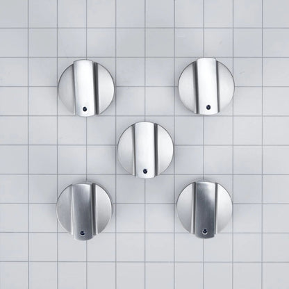 Premium Gas Cooktop Knob Kit (Set Of 5) For Various Mgc7430 And Mgc7536 Models - Stainless Steel