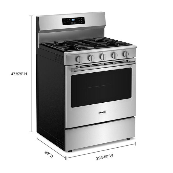 30" Wide Gas Range With No Preheat Air Fry And Air Baking - 5.0 Cu. Ft. - Fingerprint Resistant Stainless Steel