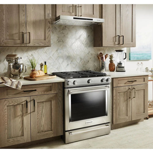 30" 5-Burner Gas Slide-In Convection Range