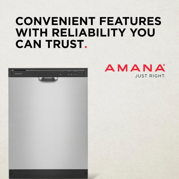 Amana Dishwasher With Midnight Interior - Fingerprint Resistant Stainless Steel