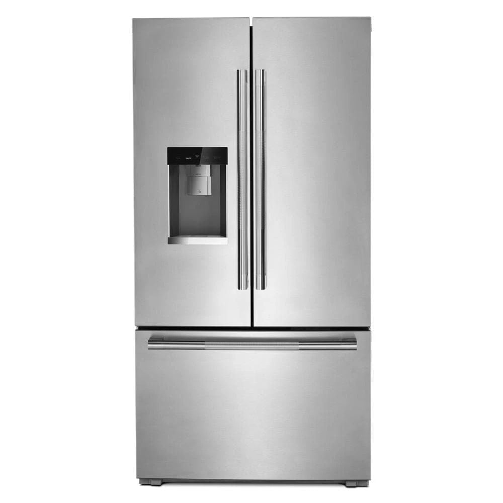 72” Counter-Depth French Door Refrigerator With Obsidian Interior - Stainless Steel