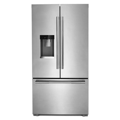 72” Counter-Depth French Door Refrigerator With Obsidian Interior - Stainless Steel