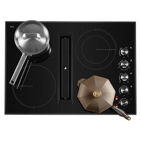 Black Floating Glass 30" JX3 Electric Downdraft Cooktop