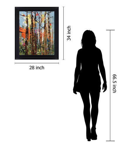 Sunlit Thicket - 28" x 34" Framed Wall Art