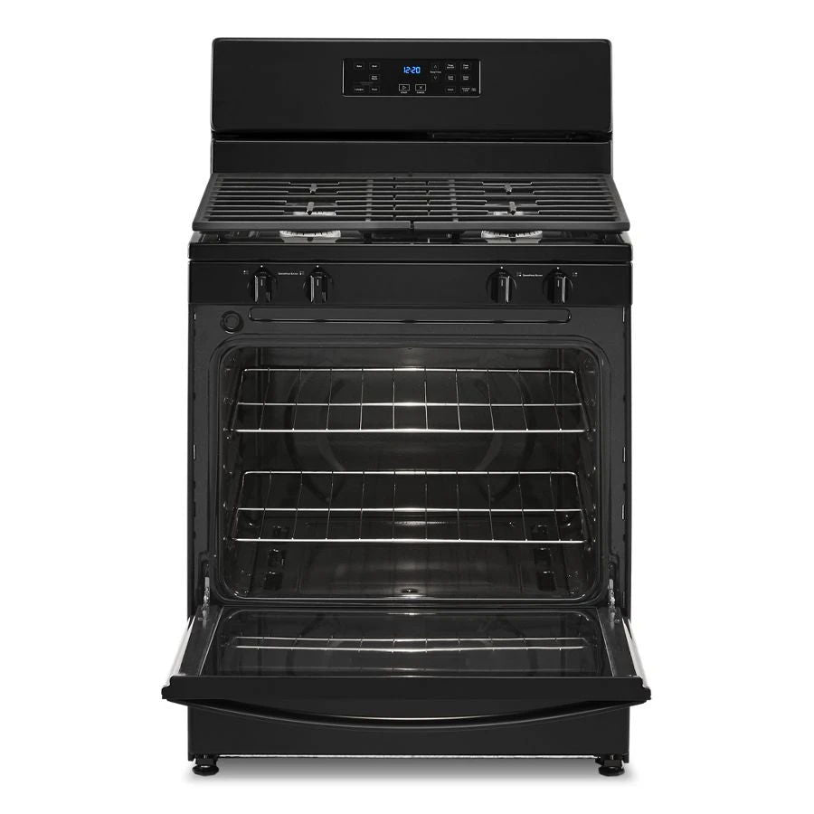 5.1 Cubic Feet Freestanding Gas Range With Broiler Drawer - Black
