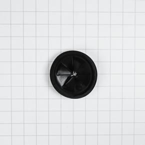 Disposer Splash Guard, With 4" Diameter Flexible Rubber Sink Baffle - Black