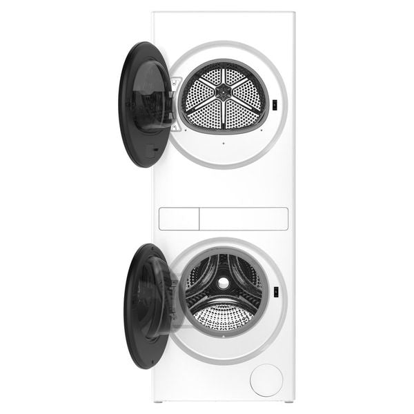 Compact Energy Star Ventless Heat Pump Laundry Tower With 2.7-Cu Ft Washer And Electric 4.3-Cu Ft Dryer - White