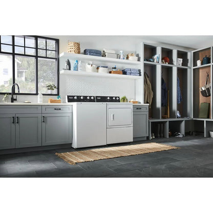 Commercial-Grade Residential Electric Dryer - 7.4 Cubic Feet - White