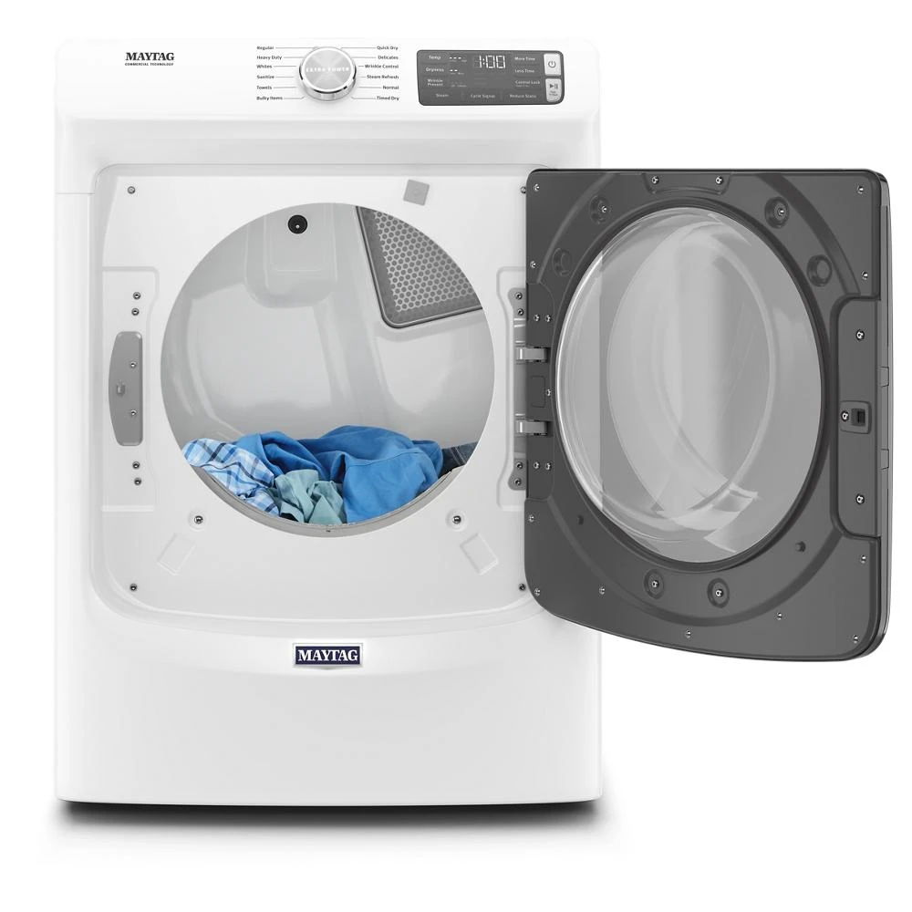 Front Load Electric Dryer With Extra Power And Quick Dry Cycle - 7.3 Cubic Feet - White