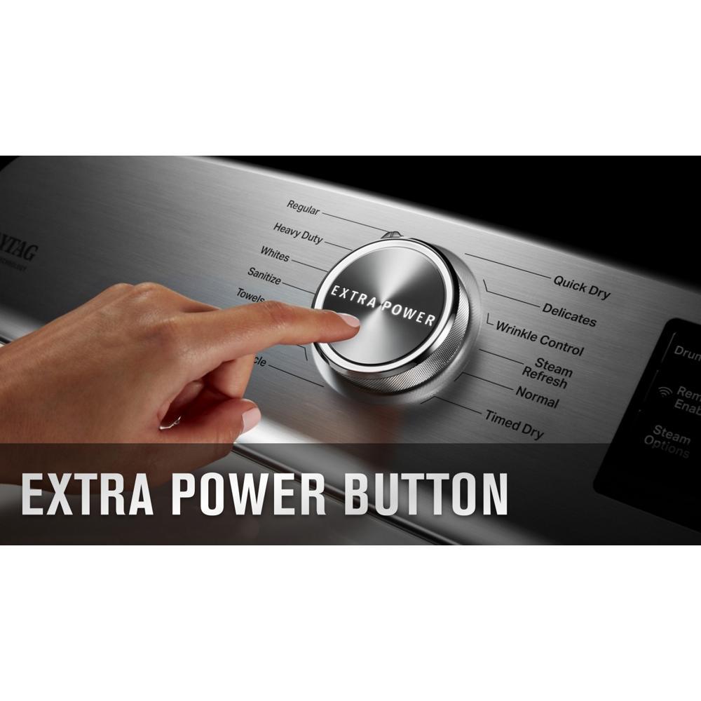 Smart Top Load Electric Dryer With Extra Power Button, 7.4 Cubic Feet - Metallic Slate