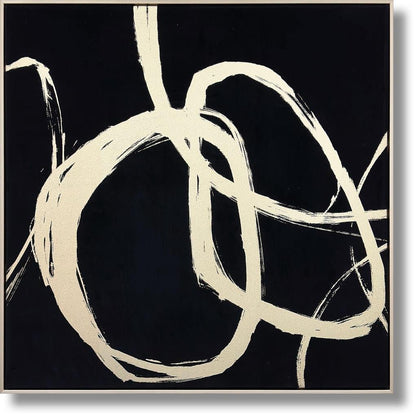 Ivory Whirl Flow - 32" x 32" Framed Wall Art