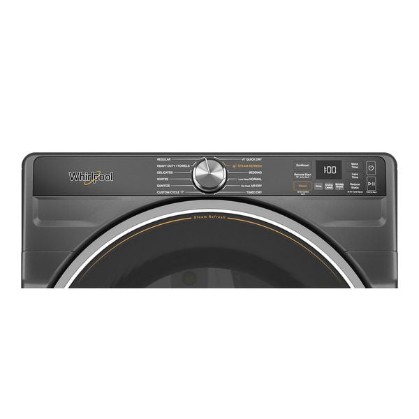 7.4 Cu. Ft. Smart Front Load Energy Star Gas Dryer With Steam Capabilities - Volcano Black