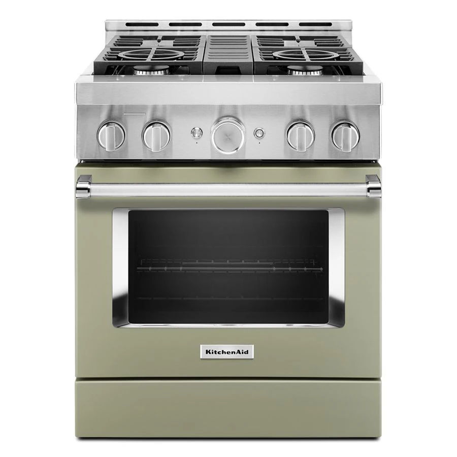30'' Smart Commercial-Style Gas Range With 4 Burners - Avocado Cream