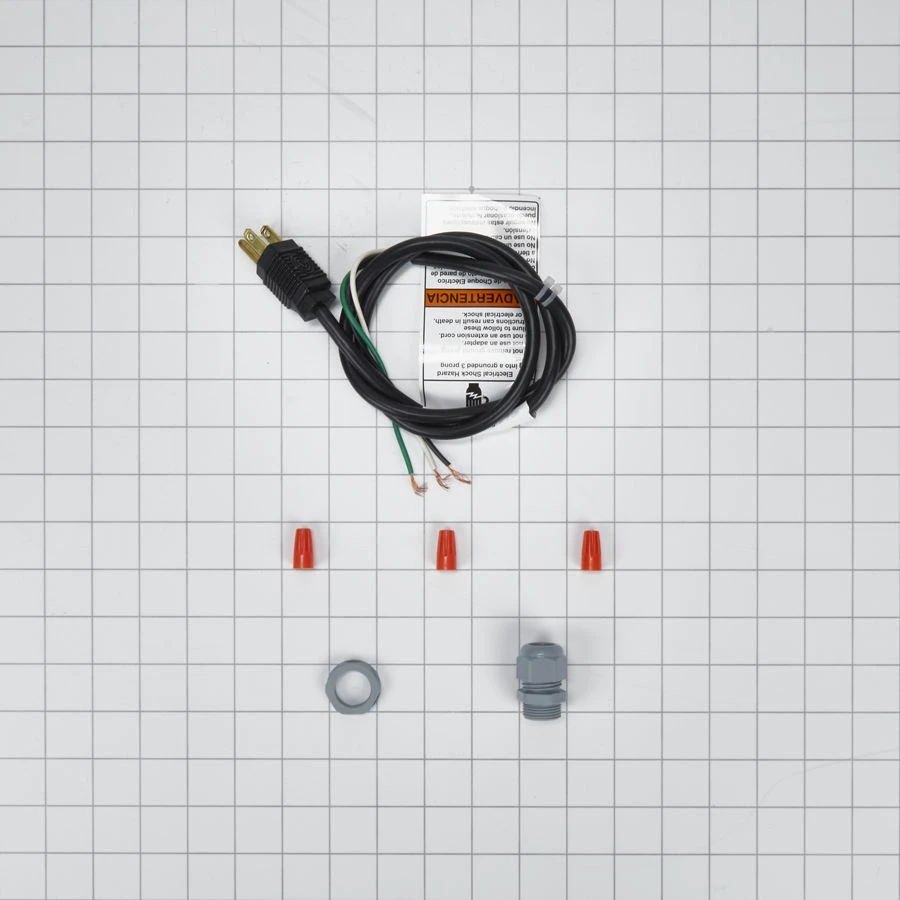 5' Range Hood Power Cord, With A 3-Prong, 125-Volt Design - Black