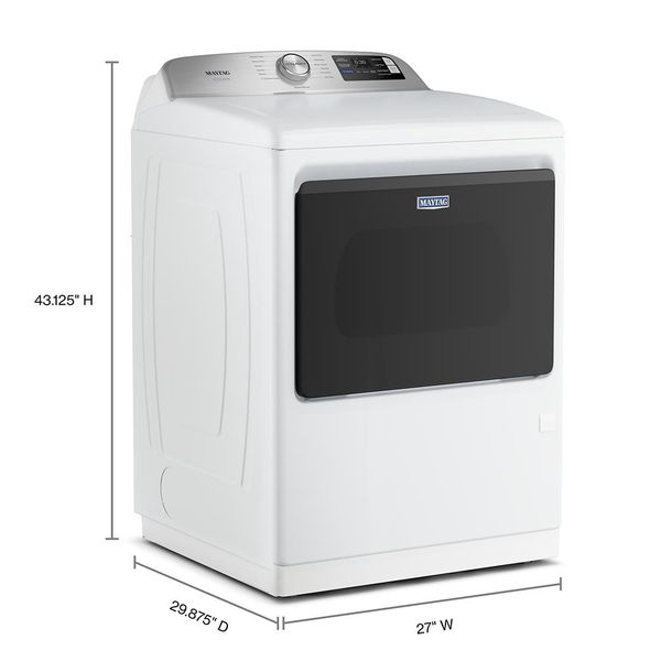 7.4 Cu. Ft. Pet Pro Top Load Electric Dryer With Extra Power And Sanitize Cycle - White