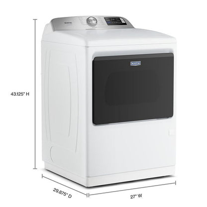 7.4 Cu. Ft. Pet Pro Top Load Electric Dryer With Extra Power And Sanitize Cycle - White