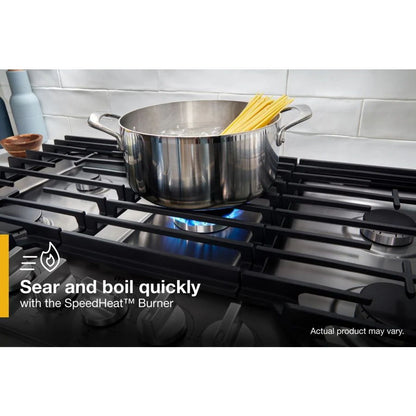 36" Gas Cooktop With 5 Burners And Ez-2-Lift Hinged Cast-Iron Grates - Stainless Steel
