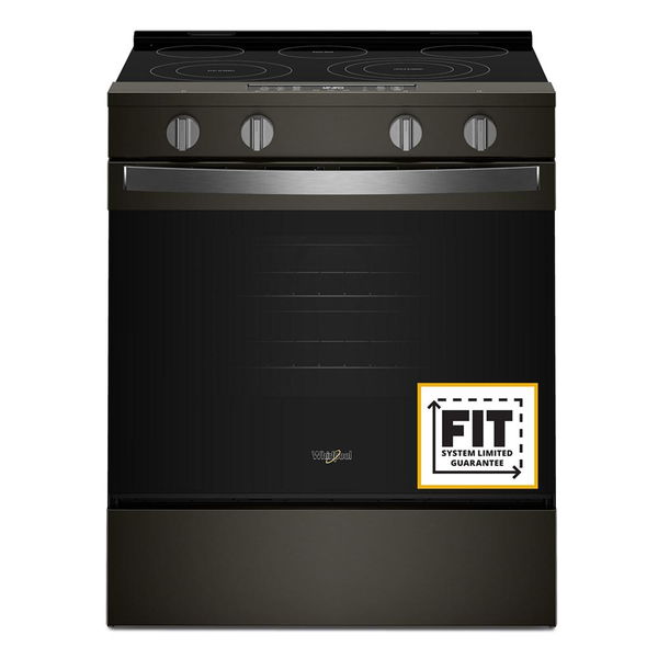 30" Electric Smart Range With Air Cooking Technology - Black Stainless