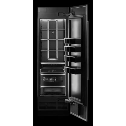24" Built-In Column Freezer With Noir Panel Kit, Right Swing