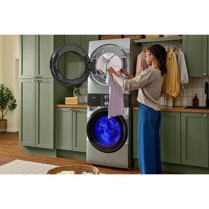 Smart Energy Star Front Load Laundry Tower With Uv Clean Technology & Freshflowtm Vent System 4.5 Cu. Ft. Washer & 7.4 Cu. Ft. Electric Dryer - Radiant Silver