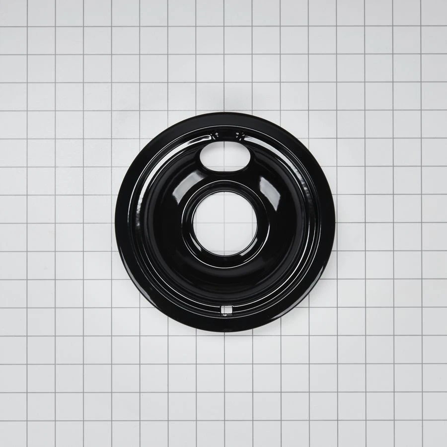 Range Electric/Cooktop 6" Round Drip Bowl (Single-Pack) - Black For Non-Hinged, 2-Wire Plug Cooking Elements - Black