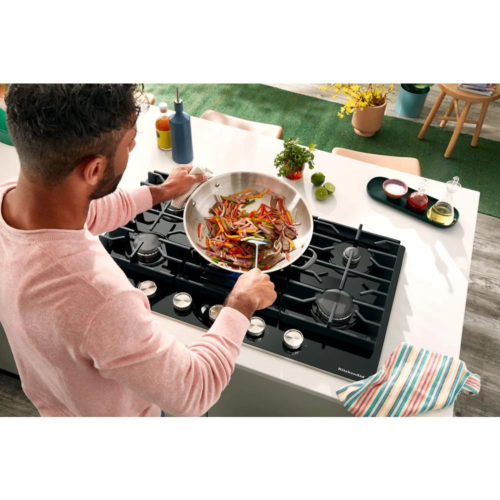 36" Gas-On-Glass Cooktop - Black