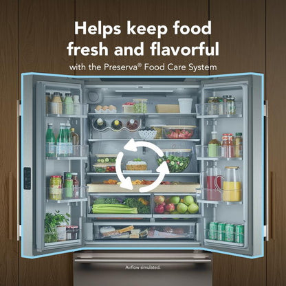 71.88" Counter-Depth French Door Refrigerator With Internal Water Dispenser - Black Ore