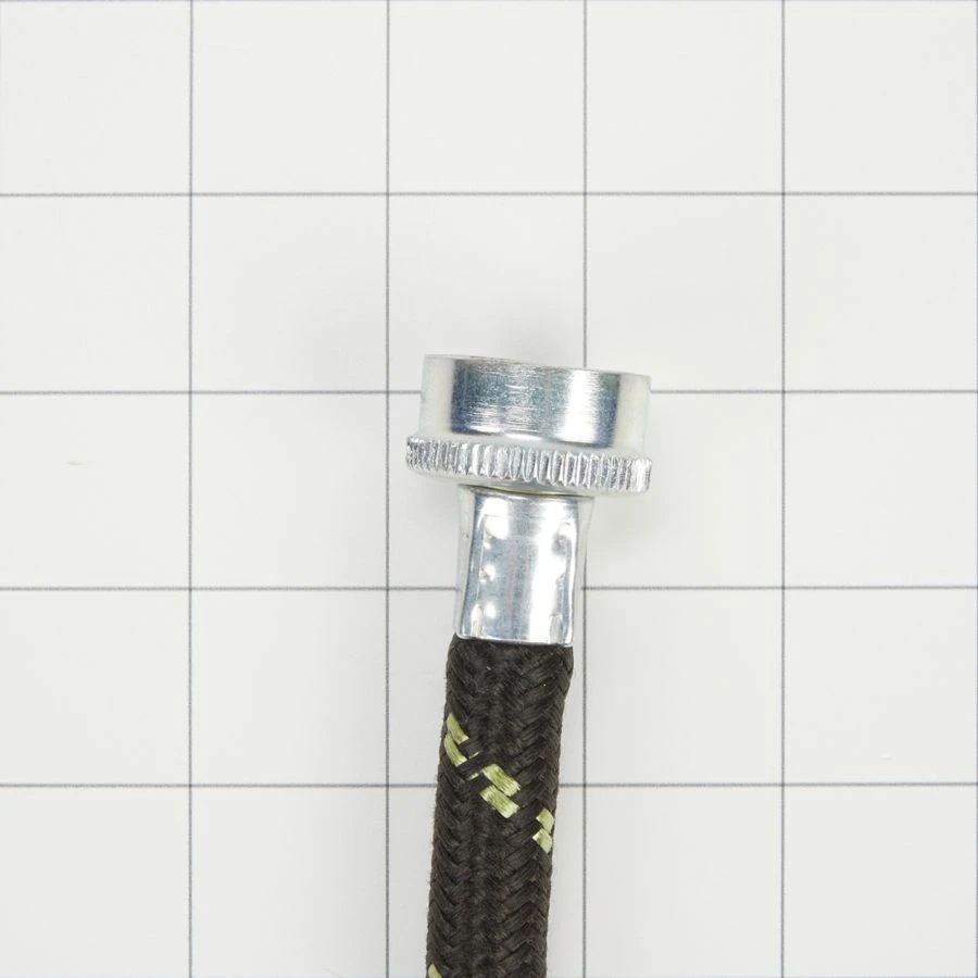 6' Black Braided Hoses With 90 Degree Elbow Rated 1700 Psi With Two Female Connections, 2 Pack - Black