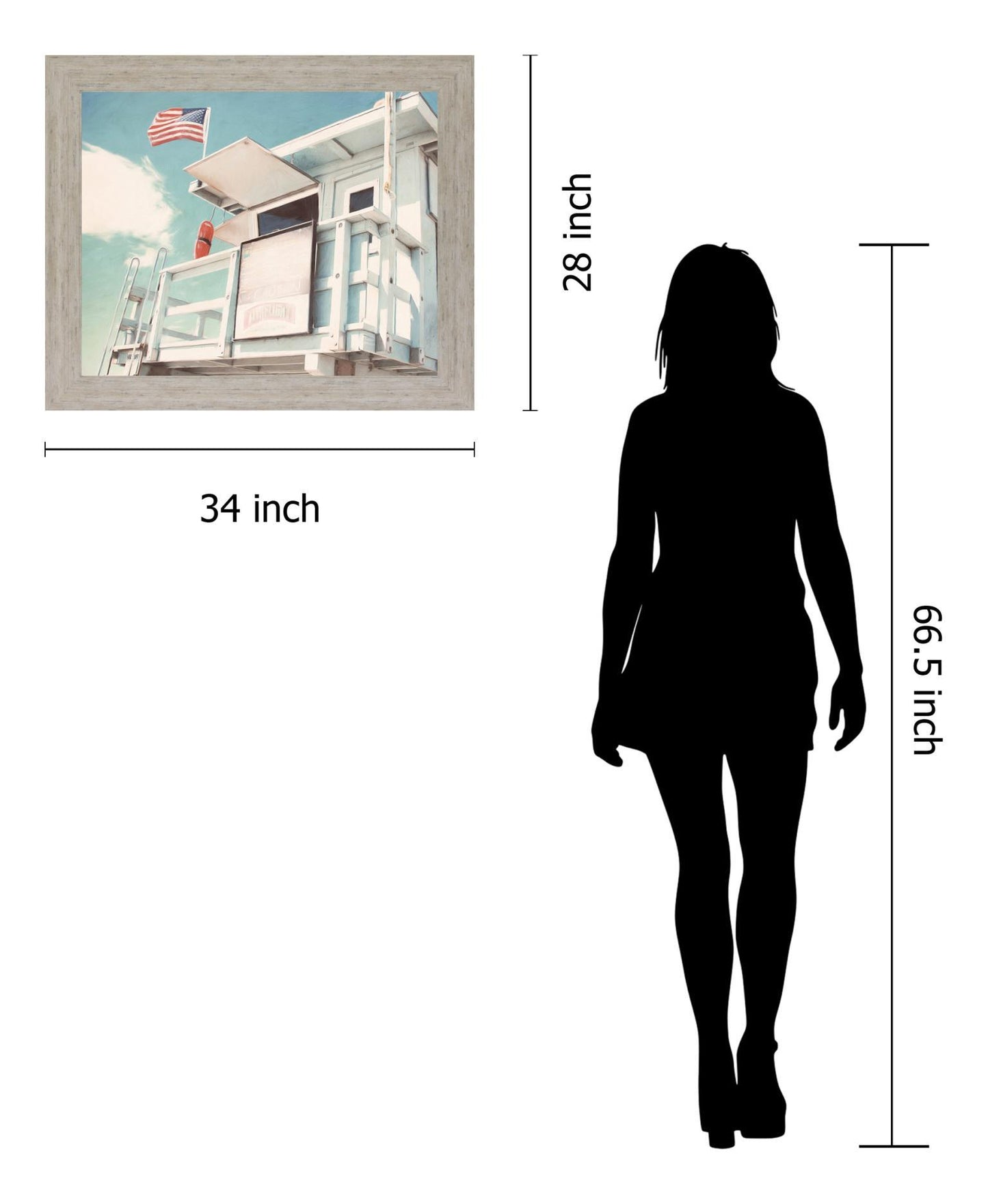 Seaside Watchtower - 28" x 34" Framed Wall Art