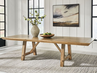 Ridgester - Rectangular Dining Room Extension Table - Light Brown