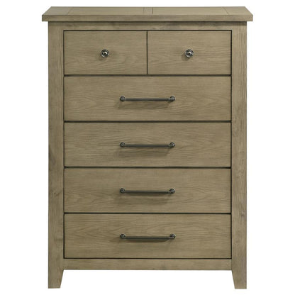 Hazlewood - 5-Drawer Bedroom Chest Of Drawers - Vineyard Oak