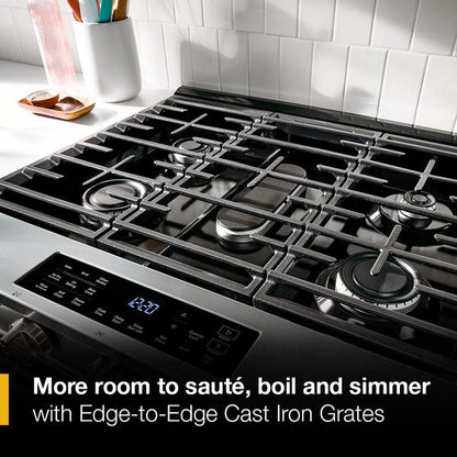 30" Gas Smart Range With Air Cooking Technology - Black