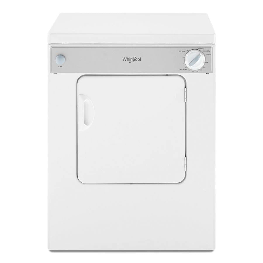 3.4 Cubic Feet Compact Front Load Dryer With Flexible Installation - White-On-White