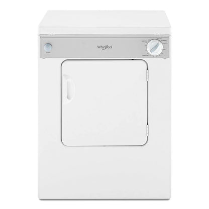 3.4 Cubic Feet Compact Front Load Dryer With Flexible Installation - White-On-White