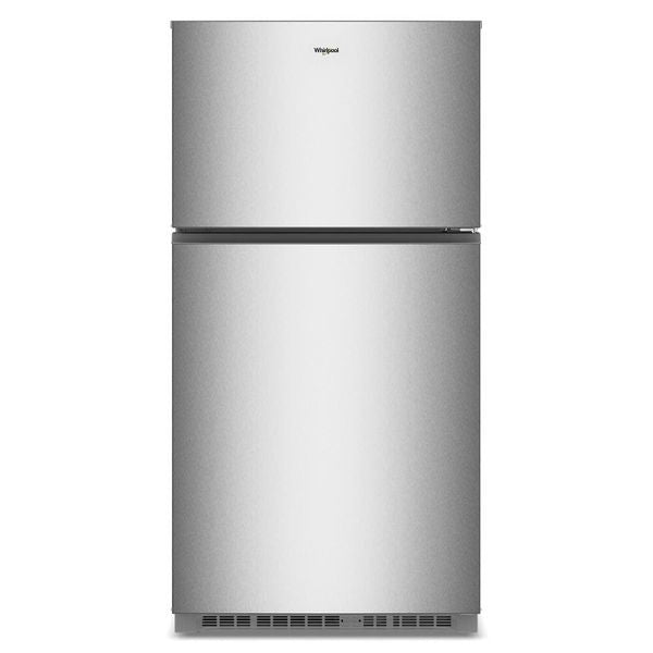 Whirlpool 32.8" Wide Top Freezer Refrigerator With Total Coverage Cooling, 21.3 Cu. Ft., Reversible doors - Fingerprint-Resistant Stainless Finish