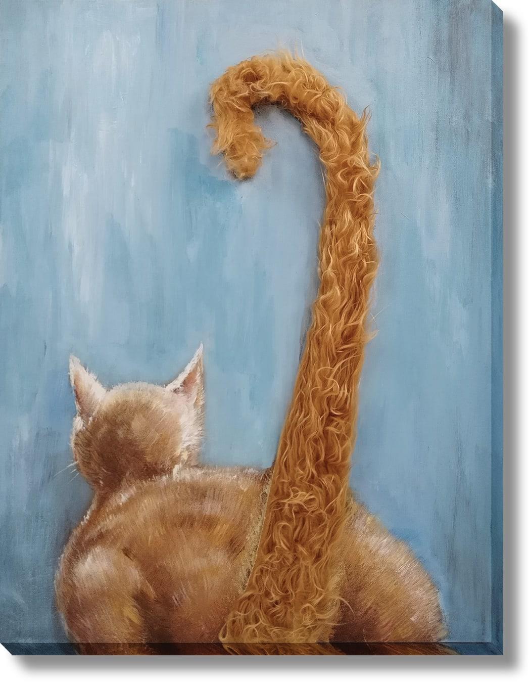 Curled Tail Reverie - 22" x 28" Framed Wall Art