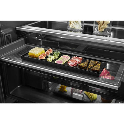 72” Counter-Depth French Door Refrigerator With Obsidian Interior - Stainless Steel