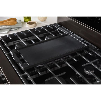 30" Smart Gas Range With Air Cooking Technology, No Preheat Air Fry, Steam/Self Clean And High Speed Preheat - Black Stainless