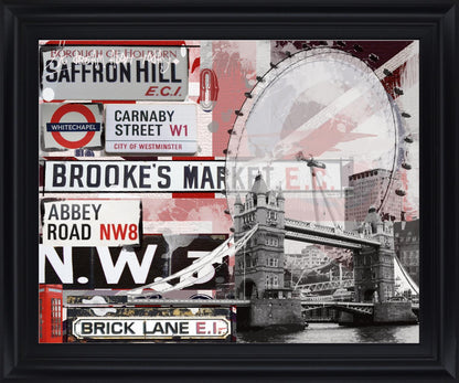 London Fusion - 28" x 34" Framed Wall Art