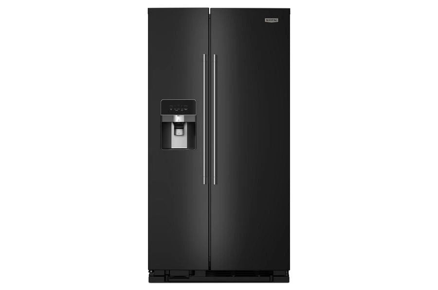 36" Wide Side-By-Side Refrigerator, 25 Cubic Feet - Black