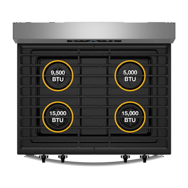 30" Self Clean Gas Range With No Preheat Mode - Black