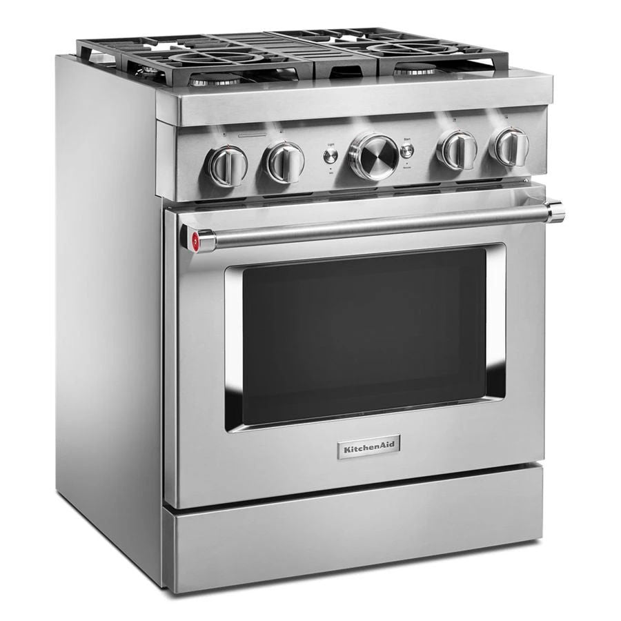 30'' Smart Commercial-Style Gas Range With 4 Burners - Stainless Steel