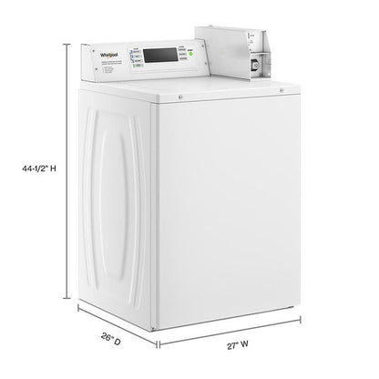Commercial Top-Load Washer With Factory-Installed Coin Drop And Coin Box