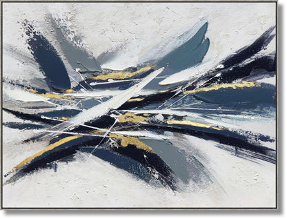 Storm Surge Elegance - 35" x 47" Framed Wall Art
