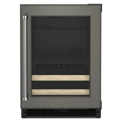 24" Panel-Ready Beverage Center With Wood-Front Racks