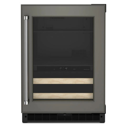 24" Panel-Ready Beverage Center With Wood-Front Racks