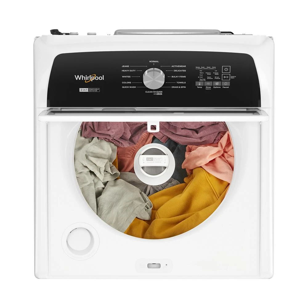 4.7-4.8 Cubic Feet Top Load Washer With 2 In 1 Removable Agitator