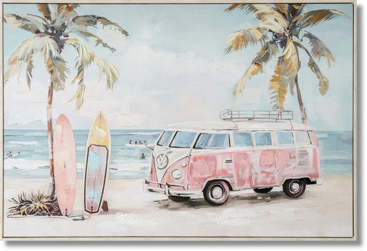 Pastel Surf Getaway - 33" x 48" Framed Wall Art